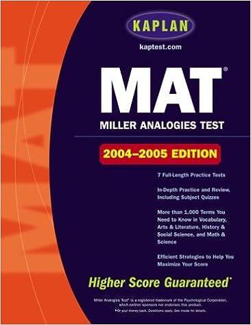 kaplan mat miller analogies test 2004-2005 2004 edition kaplan 0743249062, 978-0743249065