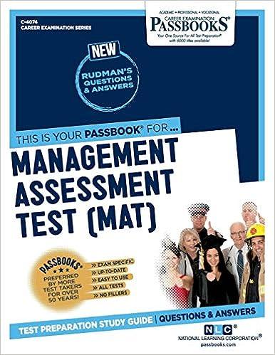 management assessment test mat 1st edition national learning corporation 1731840748, 978-1731840745