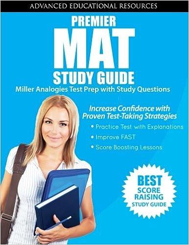 premier mat study guide miller analogies test prep with study questions 1st edition advanced educational