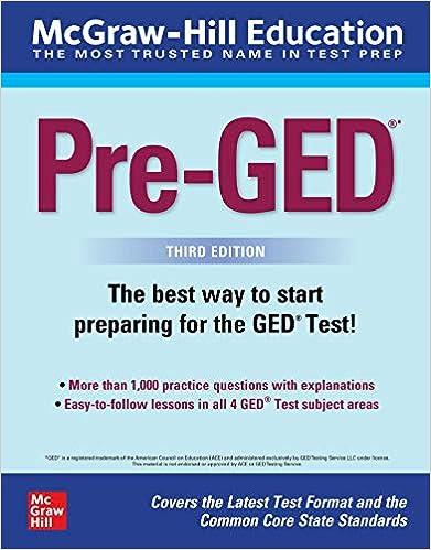 pre ged the best way to start preparing for the ged test 3rd edition mcgraw hill editors 1264258321,