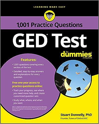 1001 practice questions ged test dummies 1st edition stuart donnelly 1119300983, 978-1119300984