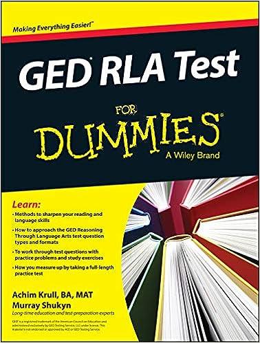 ged rla for dummies 1st edition achim k. krull, murray shukyn 1119030056, 978-1119030058