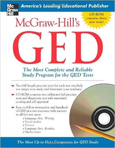 ged the most complete and reliable study program for the ged tests 1st edition mcgraw hill editors