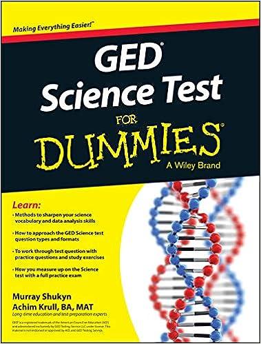 ged science test for dummies 1st edition murray shukyn, achim k. krull 1119029880, 978-1119029885