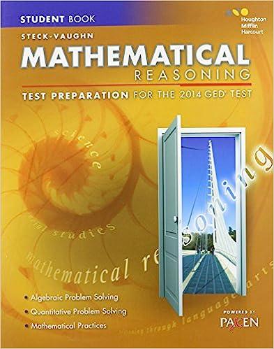 mathematical reasoning test preparation for the 2014 ged test 1st edition steck-vaughn 0544274245,