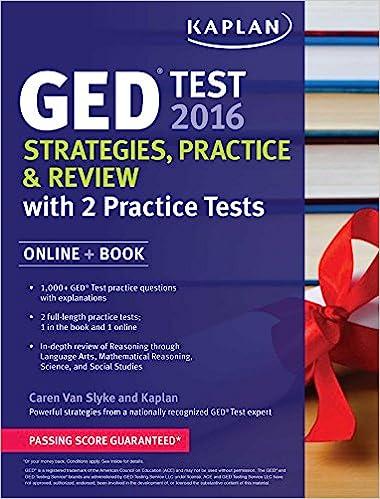 ged test 2016 strategies practice and review 1st edition caren van slyke 162523306x, 978-1625233066