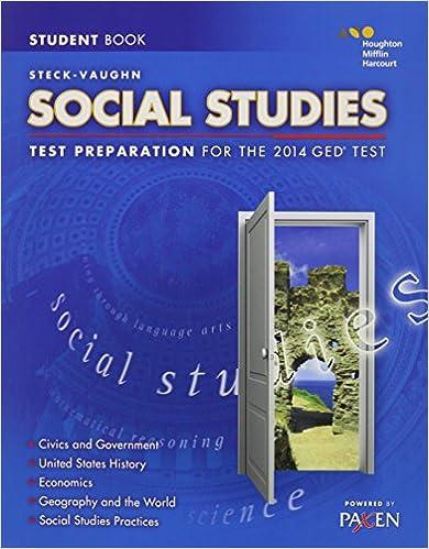 social studies test preparation for the 2014 ged test 1st edition steck-vaughn 054427430x, 978-0544274303