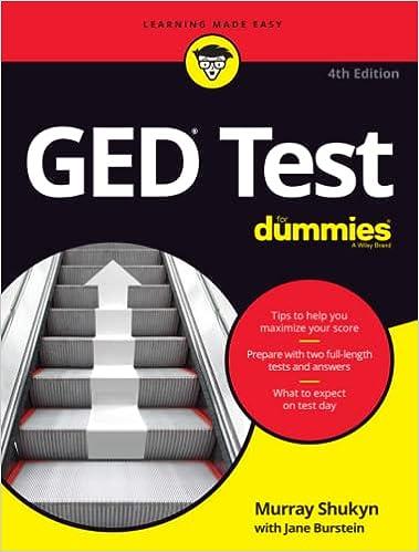 ged test for dummies 4th edition murray shukyn 1119287200, 978-1119287209