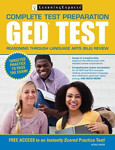 complete test preparation ged test reasoning through language arts rla review 1st edition learning express