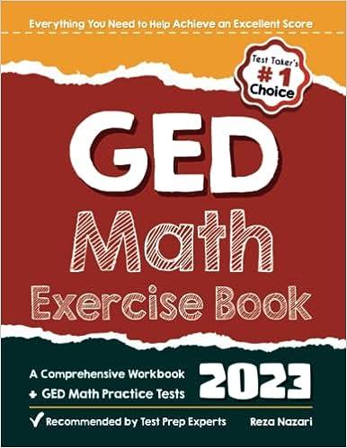 ged math exercise book a comprehensive workbook 2023 2023 edition reza nazari 1637191669, 978-1637191668