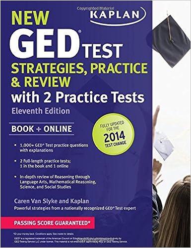 new ged test strategies practice and review with 2 practice tests 2014 11th edition caren van slyke