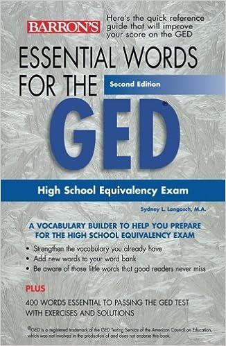 essential words for the ged high school equivalency exam 2nd edition sydney l. langosch m.a 0764123572,