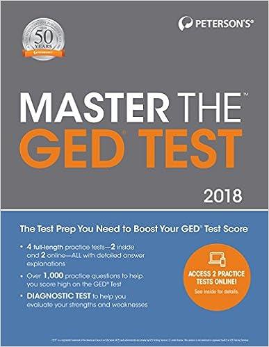master the ged test the test prep you need to boost your ged test score 2018 29th edition peterson's