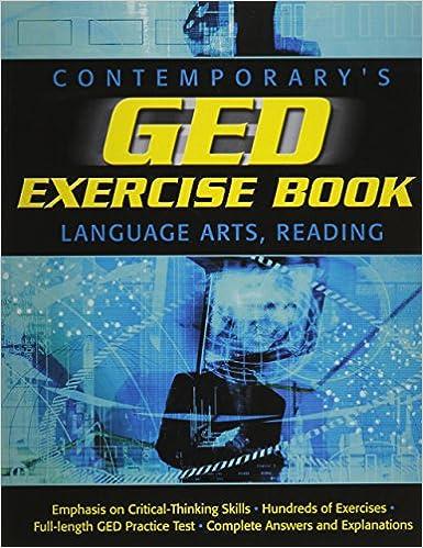 contemporary ged exercise book language arts reading emphasis on critical thinking skills hundreds of