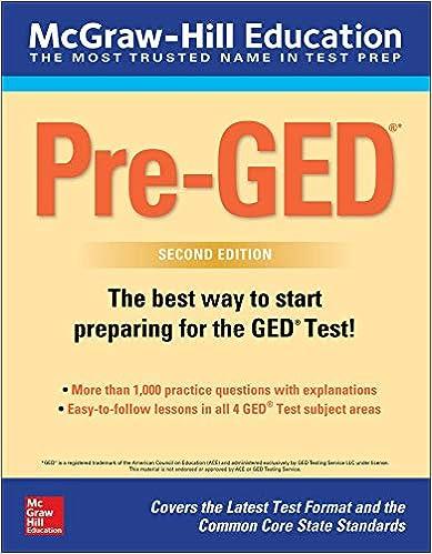 pre ged the best way to start preparing for the ged test 2nd edition mcgraw hill 1260118134, 978-1260118131