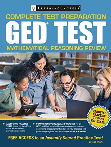 complete test preparation ged test mathematical reasoning review 1st edition learningexpress 1611030595,