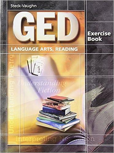 ged exercise books language arts reading 1st edition steck-vaughn 0739836048, 978-0739836040