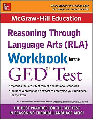 reasoning through language arts rla workbook for the ged test 1st edition mcgraw-hill education, jouve north