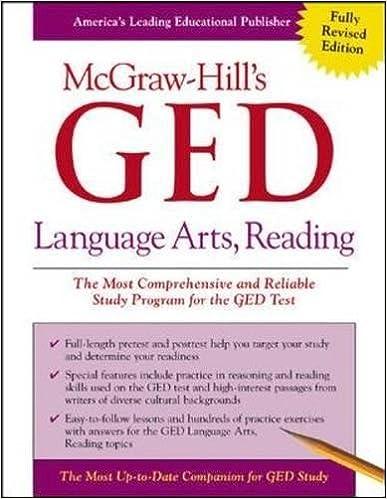 ged language arts reading the most comprehensive and reliable study program for the ged test 1st edition john
