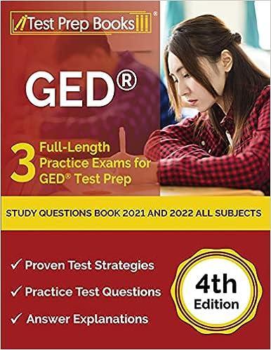 ged study questions book 2021 and 2022 all subjects 4th edition joshua rueda 1637751575, 978-1637751572