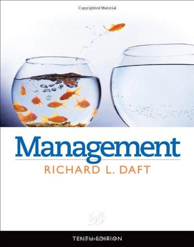 management 10th edition richard l. daft 0538479531, 978-0538479530