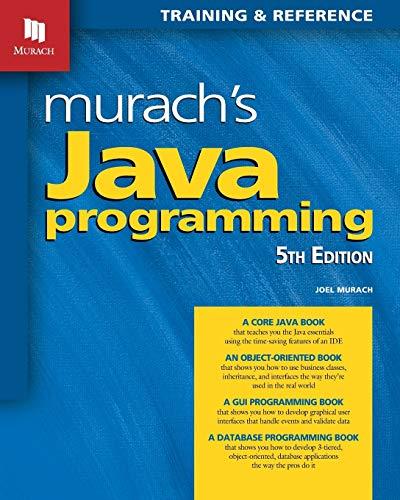 murach's java programming 5th edition joel murach, anne boehm, mary delamater 1943872074, 978-1943872077