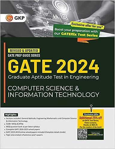 gate 2024 graduate aptitude test in engineering computer science and information technology 2024 edition gkp