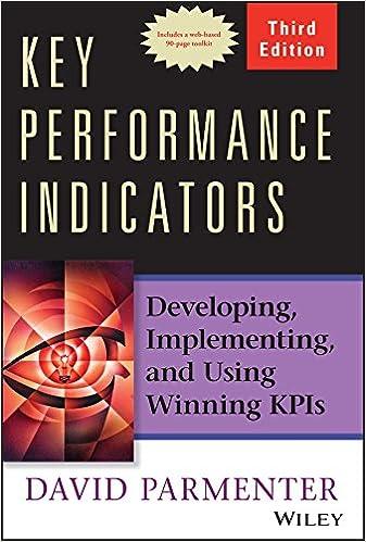 key performance indicators developing implementing and using winning kpis 3rd edition david parmenter