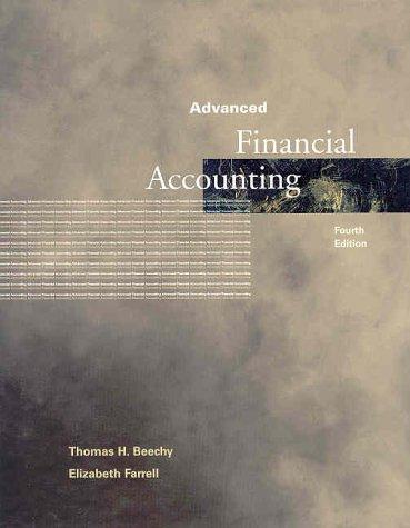 advanced financial accounting 4th edition thomas h. beechy, elizabeth farrell 0130906263, 978-0130906267