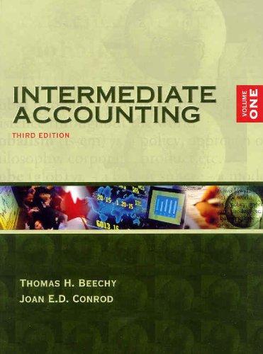 intermediate accounting volume 1 3rd edition thomas beechy, joan e. conrod 0070930317, 978-0070930315