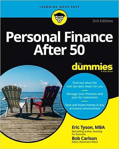 personal finance after 50 for dummies 3rd edition eric tyson 978-1119724186