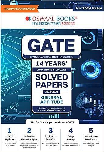 gate 14 years chapter wise and topic wise solved papers 2010-2023 general aptitude for exam 2024 2024 edition