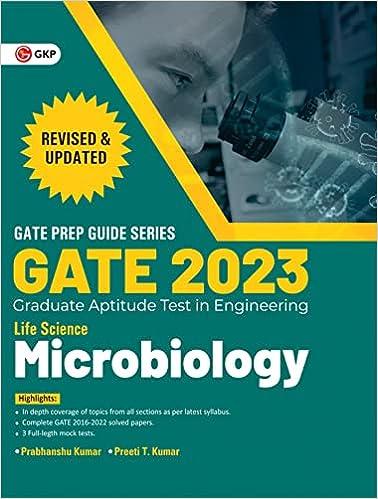 gate 2023 graduate aptitude test in engineering life science microbiology 2023 edition dr. prabhanshu kumar,