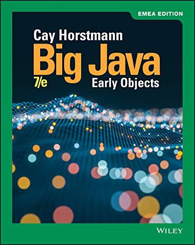 big java early objects 7th edition cay s. horstmann 111958888x, 978-1119588887