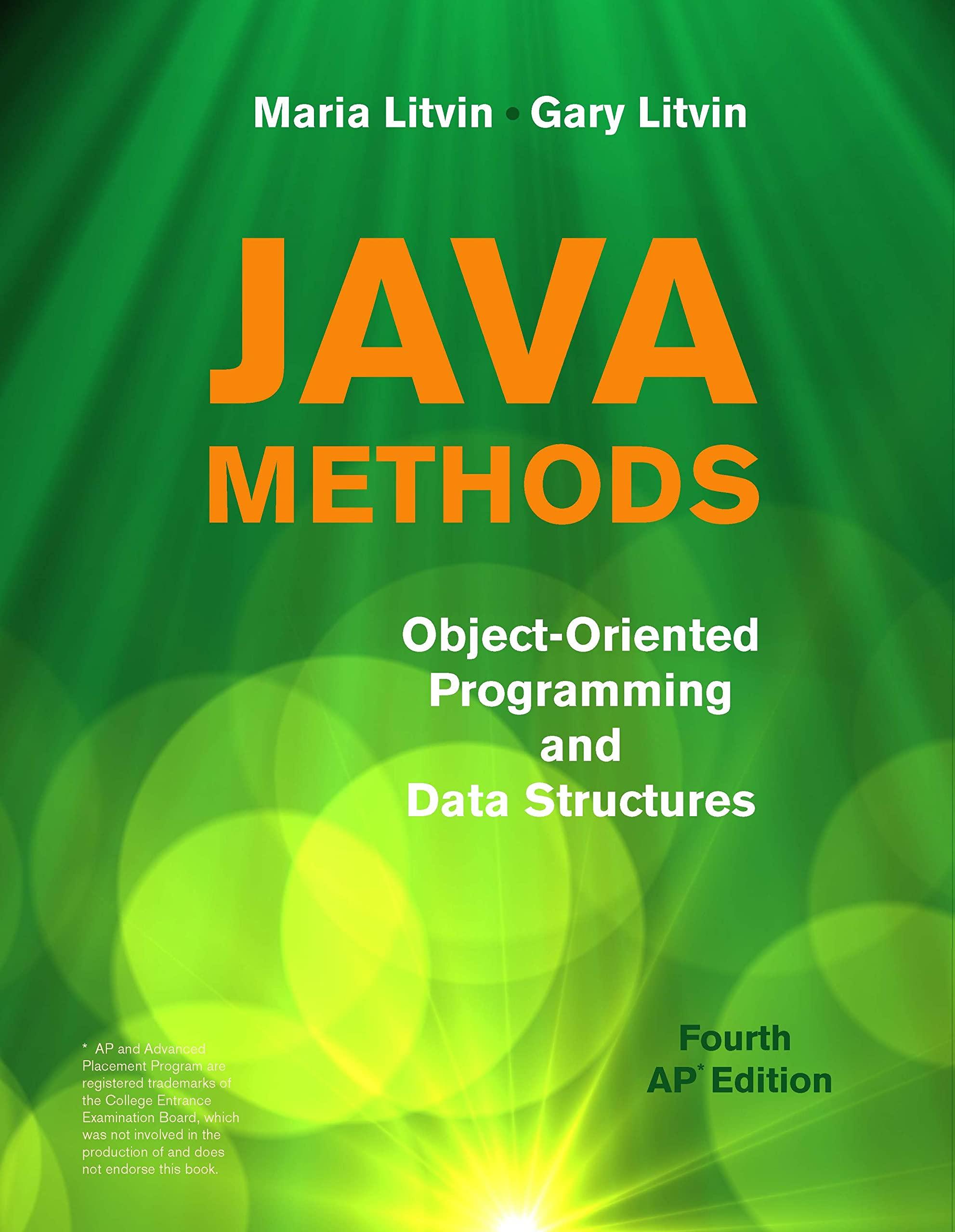 java methods object-oriented programming and data structures 4th edition maria litvin , gary litvin