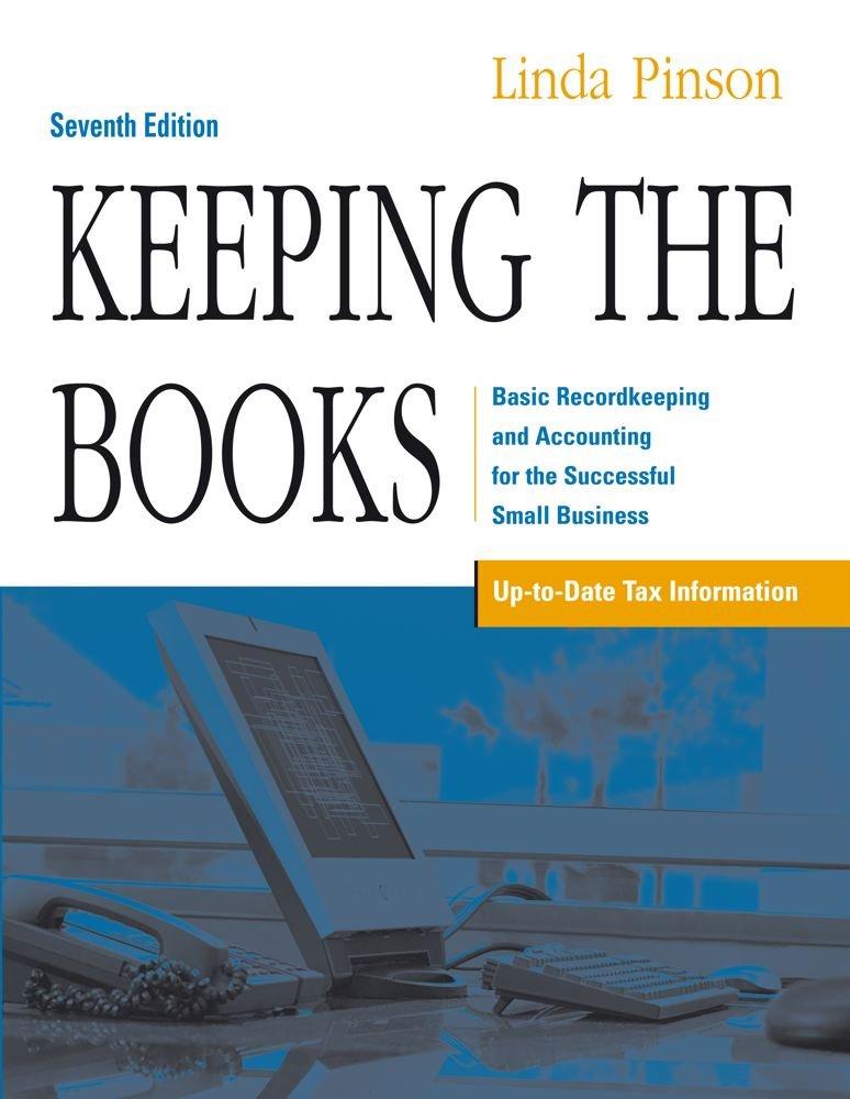 keeping the books basic recordkeeping and accounting for the successful small business 7th edition linda