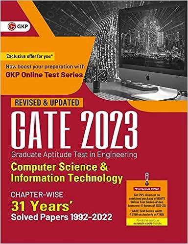 gate 2023 computer science and information technology chapter wise solved papers  31 years 1992-2022 2023