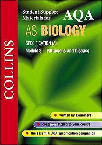 aqa as biology module 3 pathogens and disease 1st edition mike boyle 0003277089, 978-0003277081