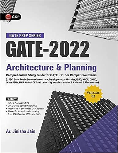 gate 2022 architecture and planning volume 2 2022 edition ar. jinisha jain 9390820952, 978-9390820955
