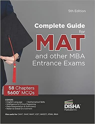 complete guide for mat and other mba entrance exams 5th edition disha experts 9392552580, 978-9392552588