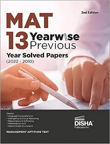mat 13 year wise previous year solved papers 2022-2010 2022 edition disha experts 9392552645, 978-9392552649