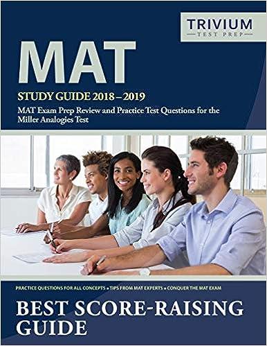 mat study guide 2018-2019 mat exam prep review and practice test questions for the miller analogies test 2019