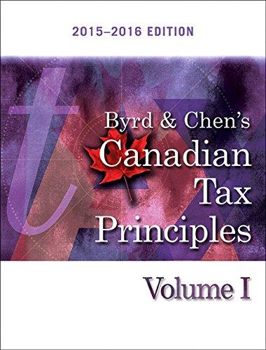 canadian tax principles volume 1 2015-2016 edition clarence byrd, ida chen 0134096118, 978-0134096117