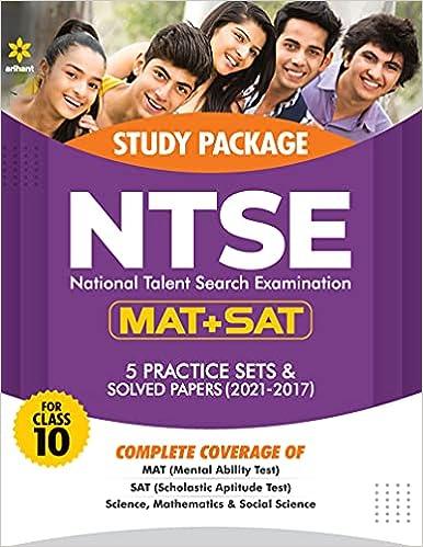 ntse mat/sat 5 practice test and solved papers 2021-2017 2021 edition arihant experts 9325791943,