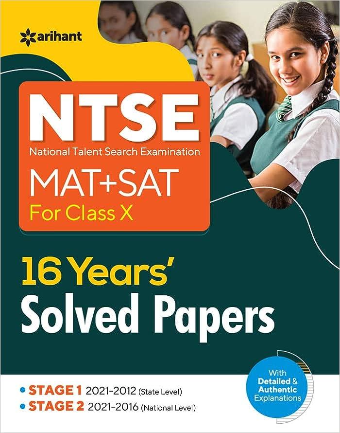 ntse mat/ sat 16 years solved paper 1st edition experts compilation 9327192524, 978-9327192520
