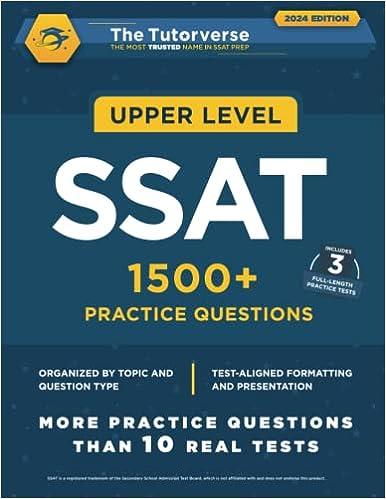 upper level ssat 1500 practice questions 2024 2024 edition the tutorverse 1732167702, 978-1732167704