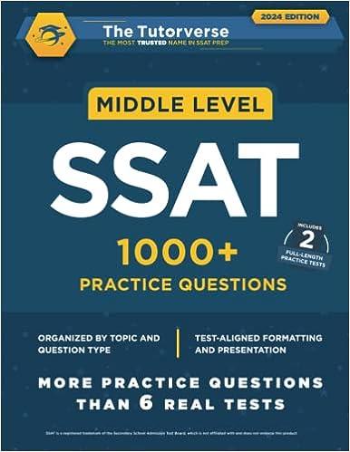 middle level ssat 1000 practice questions 2024 2024 edition the tutorverse 1732167729, 978-1732167728