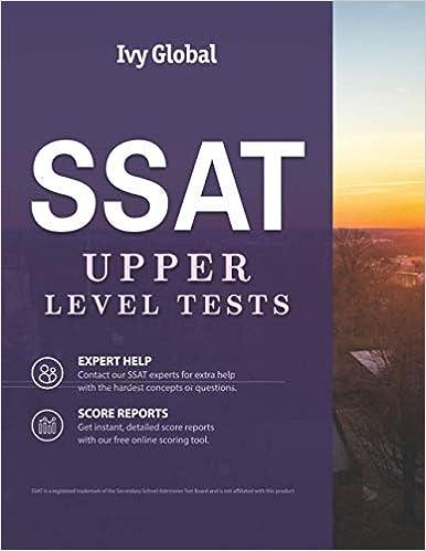 ssat upper level tests 1st edition ivy global 1942321236, 978-1942321231