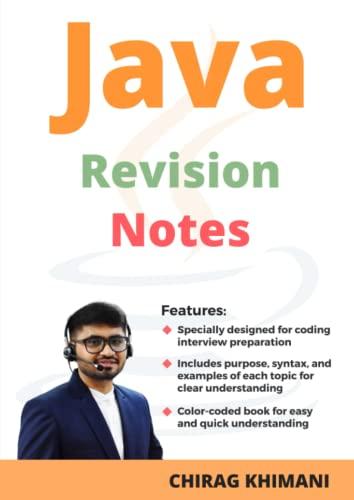 java revision notes 1st edition mr. chirag khimani 9357017798, 978-9357017794