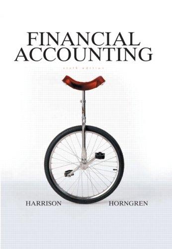 financial accounting 6th edition walter t. harrison, charles t. horngren 0131499459, 978-0131499454